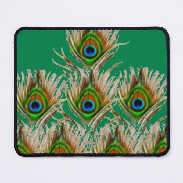 Item preview, GREEN PEACOCK FEATHER PATTERNS ABSTRACT GREEN ART designed and sold by sharlesart.