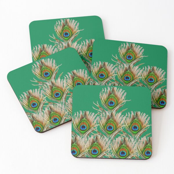 Item preview, GREEN PEACOCK FEATHER PATTERNS ABSTRACT GREEN ART designed and sold by sharlesart.