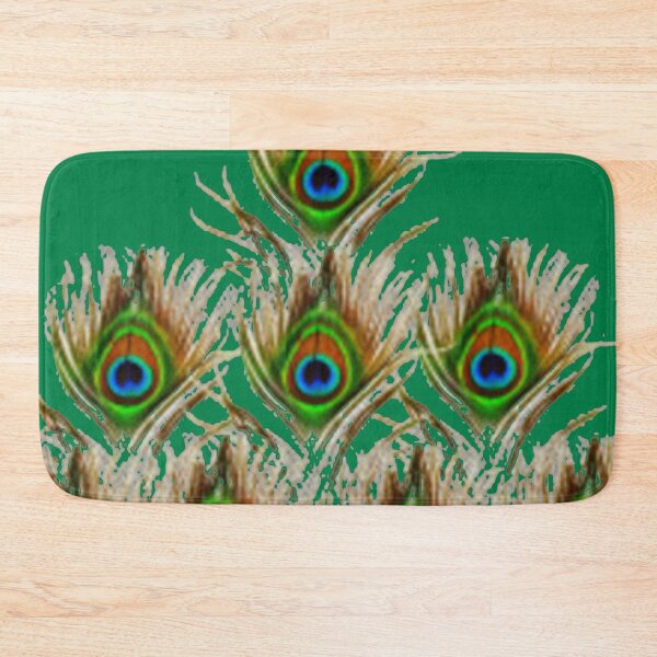 Item preview, GREEN PEACOCK FEATHER PATTERNS ABSTRACT GREEN ART designed and sold by sharlesart.