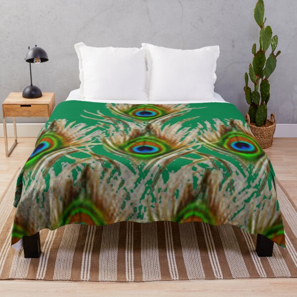 Item preview, GREEN PEACOCK FEATHER PATTERNS ABSTRACT GREEN ART designed and sold by sharlesart.