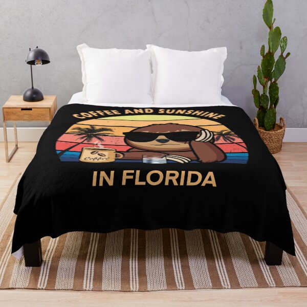 Item preview, Funny Coffee and sunshine in Florida vintage sunset sloth designed and sold by TipTopTapo.