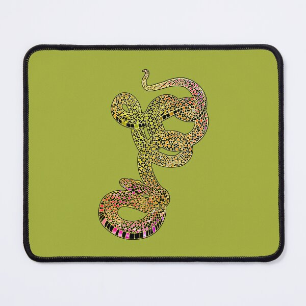 Item preview, Snake Art - Reptile Lover, Black and Rainbow Colored Snake designed and sold by LaRoach Digital Arts.
