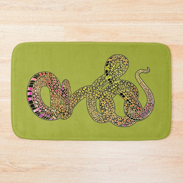 Item preview, Snake Art - Reptile Lover, Black and Rainbow Colored Snake designed and sold by LaRoach Digital Arts.