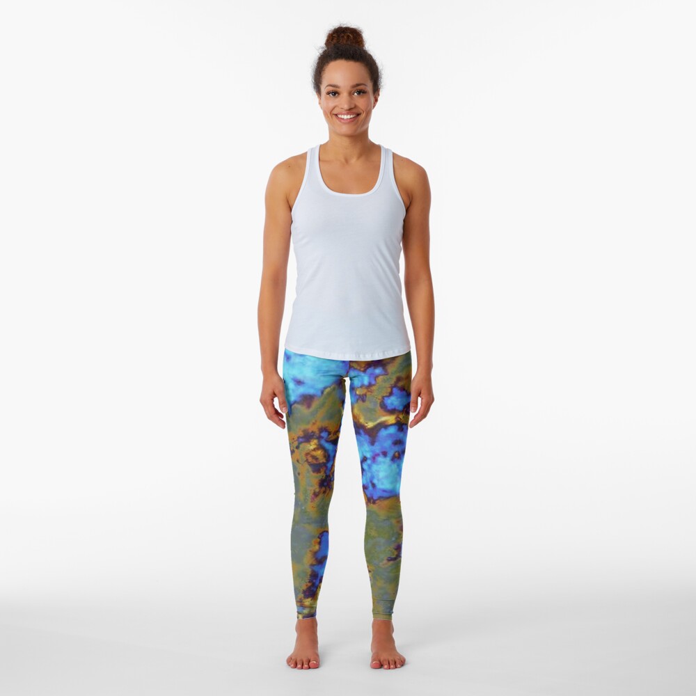 Aquamarine Net Tie Dye Leggings- yoga pants –