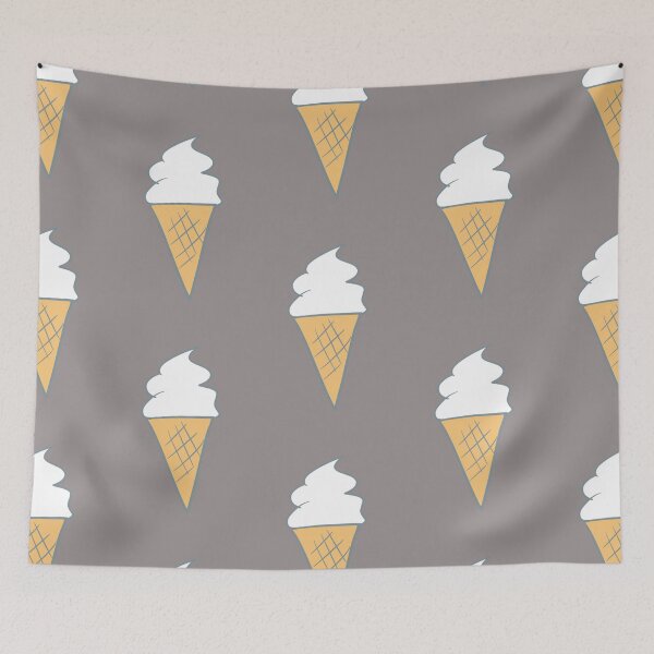 Item preview, Soft-Serve Cartoon Style Vanilla 99 Ice Cream Gray designed and sold by Karen Ekdahl.
