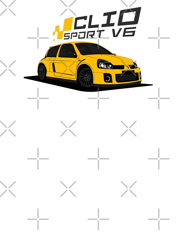 Renault Clio V6 Yellow Baby One Piece By Automotiveart Redbubble