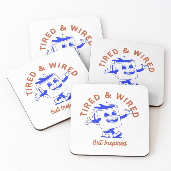 Item preview, Tired & Wired But Inspired Coffee Cup designed and sold by Sunny Side Up Creative.