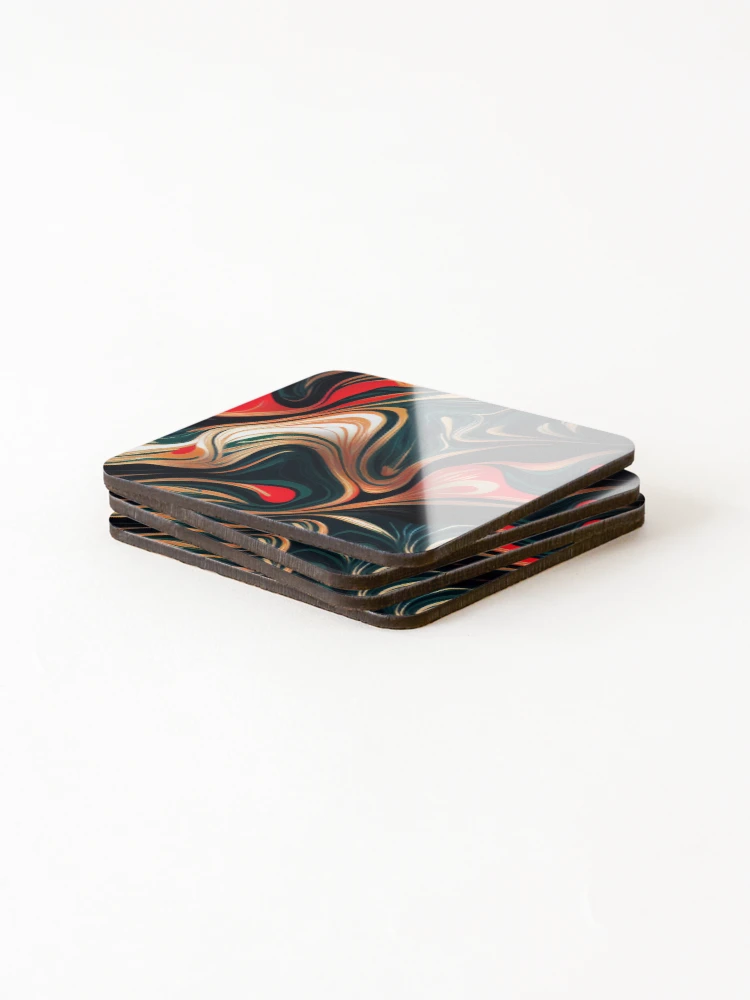 Thumbnail 4 of 5, Coasters (Set of 4), Color Combination Pattern designed and sold by BuraxisDesigns.