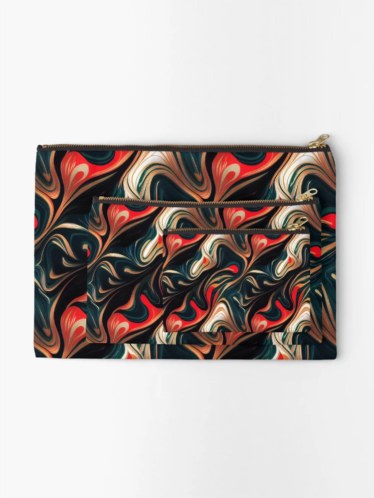 Thumbnail 2 of 4, Zipper Pouch, Color Combination Pattern designed and sold by BuraxisDesigns.