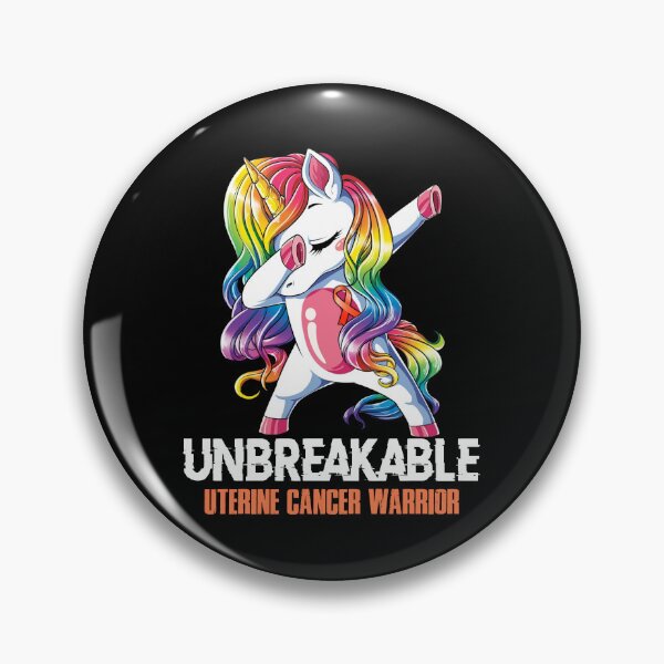 Item preview, Uterine Cancer Awareness - Unicorn Uterine Cancer Warrior Ribbon UNBREAKABLE designed and sold by Fernandezf.