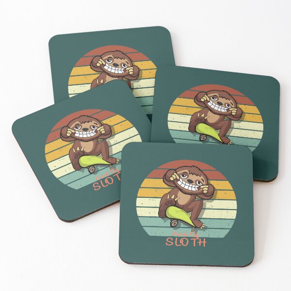 Item preview, Funny skater kind of sloth vintage sunset  designed and sold by TipTopTapo.