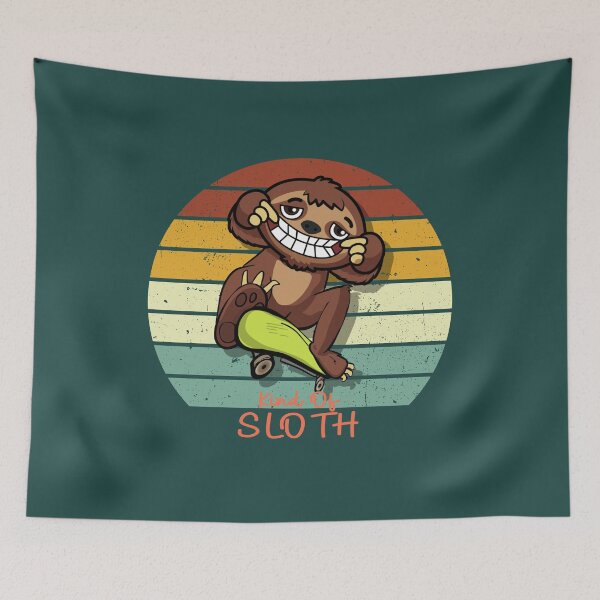 Item preview, Funny skater kind of sloth vintage sunset  designed and sold by TipTopTapo.