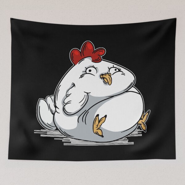 Item preview, Chubby Round Funny Chicken designed and sold by iduzarts.