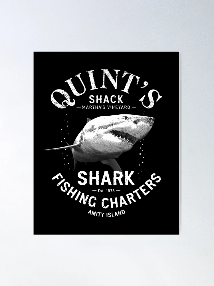 Quint's Shark Fishing Charters Poster for Sale by Candywrap Studio®