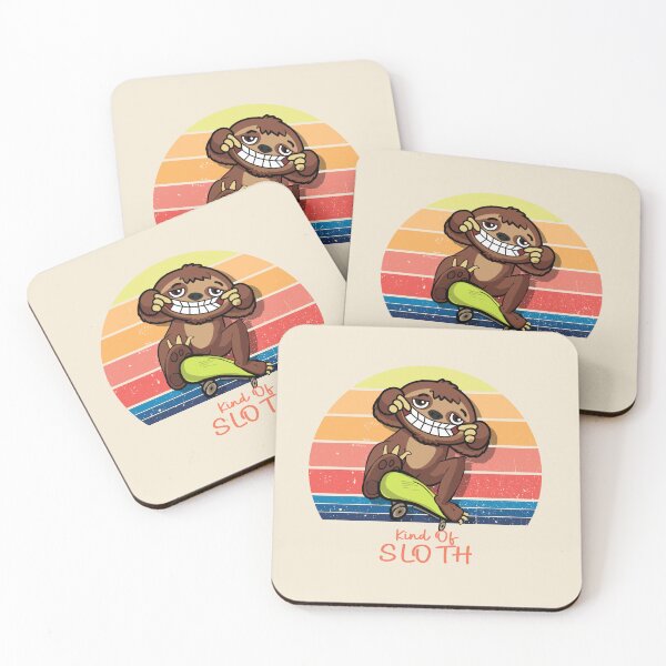 Item preview, Funny skater kind of sloth vintage sunset  designed and sold by TipTopTapo.