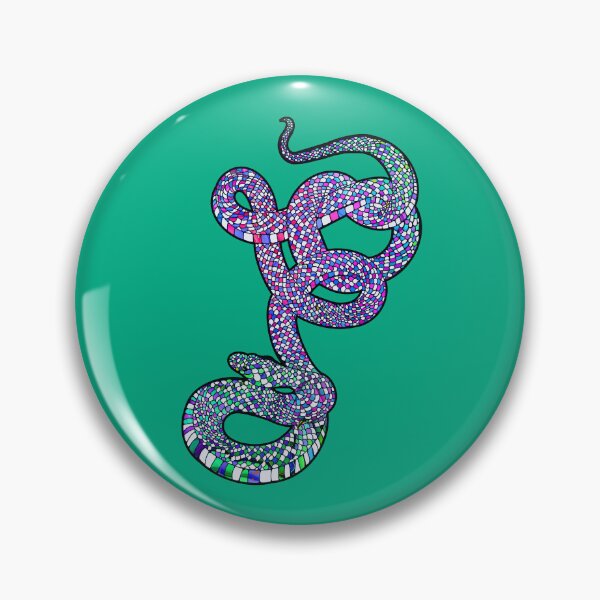 Item preview, Snake Art - Reptile Lover - Blue, Green, Pink Snake designed and sold by LaRoach Digital Arts.