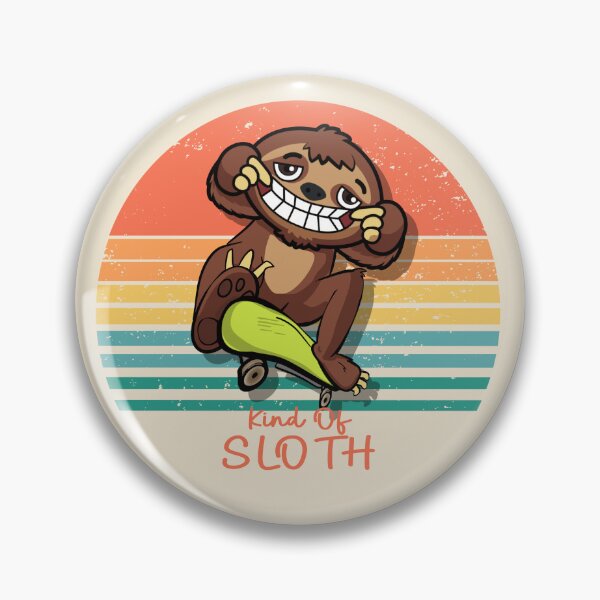 Item preview, Funny skater kind of sloth vintage sunset  designed and sold by TipTopTapo.