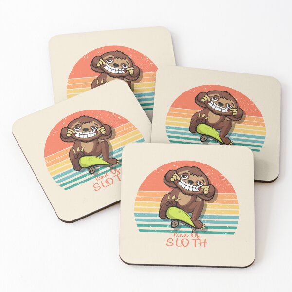 Item preview, Funny skater kind of sloth vintage sunset  designed and sold by TipTopTapo.