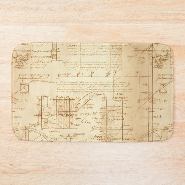 Item preview, Ancient decorative mathematical and geometrical calculations a technical drawing in Leonardo da Vinci style designed and sold by ArtifactVault.