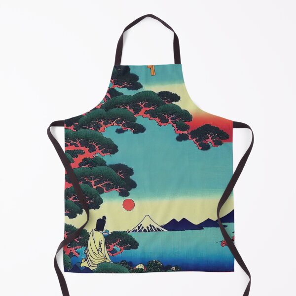Item preview, Japan Ocean Bay with Mountains above Mt Fuji designed and sold by blackdogshop.