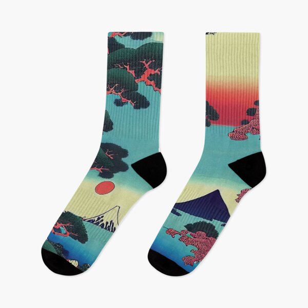 Item preview, Japan Ocean Bay with Mountains above Mt Fuji designed and sold by blackdogshop.