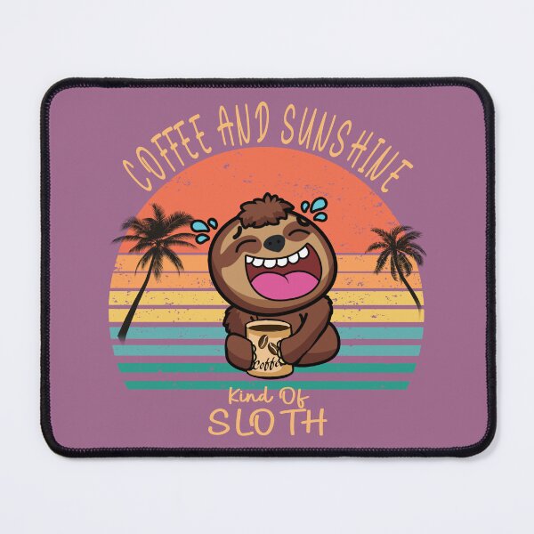 Item preview, Coffee and sunshine vintage sunset sloth designed and sold by TipTopTapo.