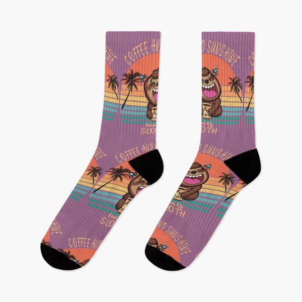 Item preview,  Coffee and sunshine vintage sunset sloth designed and sold by TipTopTapo.
