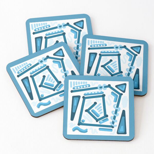 Item preview, Shades of Blue Pattern Square designed and sold by blejsart.