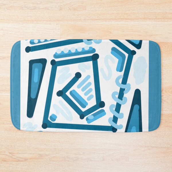 Item preview, Shades of Blue Pattern Square designed and sold by blejsart.