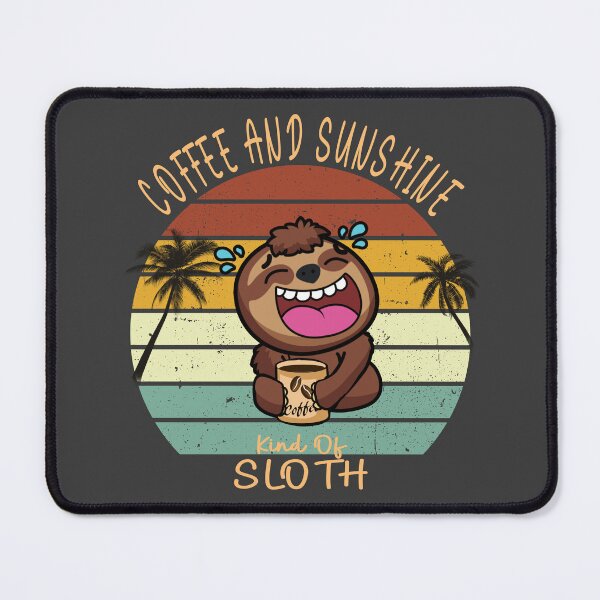 Item preview, Coffee and sunshine vintage sunset sloth designed and sold by TipTopTapo.