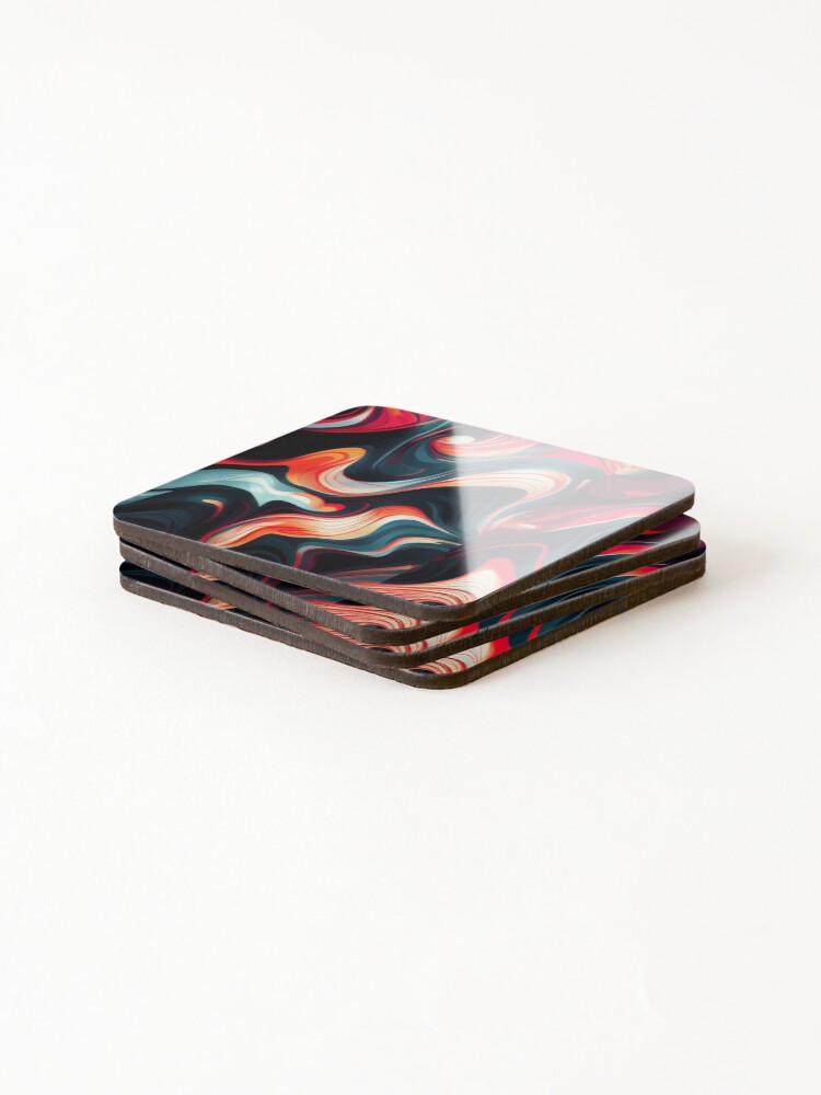 Thumbnail 4 of 5, Coasters (Set of 4), Color Combination Pattern designed and sold by BuraxisDesigns.