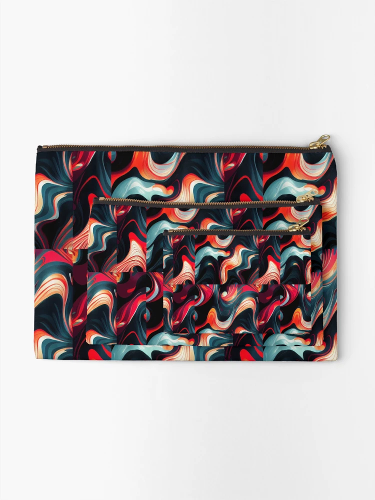 Thumbnail 2 of 4, Zipper Pouch, Color Combination Pattern designed and sold by BuraxisDesigns.