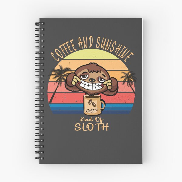 Item preview, Coffee and sunshine vintage sunset sloth designed and sold by TipTopTapo.