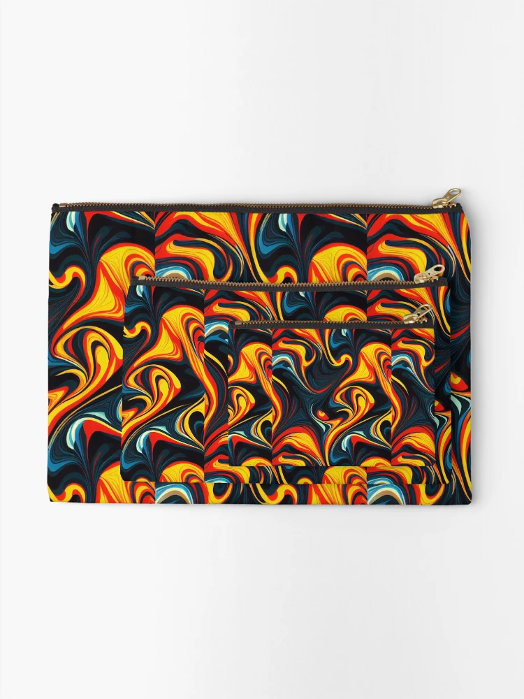 Thumbnail 2 of 4, Zipper Pouch, Color Combination Pattern designed and sold by BuraxisDesigns.