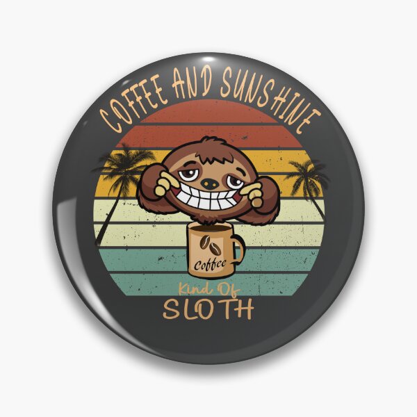 Item preview, Coffee and sunshine vintage sunset sloth designed and sold by TipTopTapo.