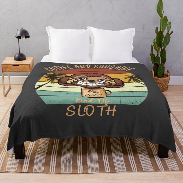 Item preview, Coffee and sunshine vintage sunset sloth designed and sold by TipTopTapo.