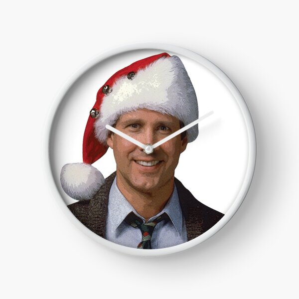 Clark Griswold National Lampoon's 1989 Christmas Vacation movie santa hat Clock