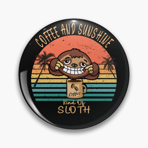Item preview, Coffee and sunshine vintage sunset sloth designed and sold by TipTopTapo.