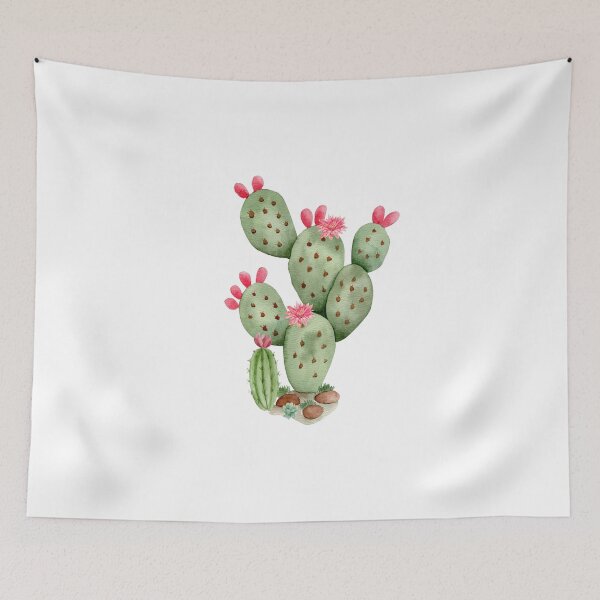 Item preview, Beautiful Watercolor Flowering Cactus Plant designed and sold by silviaol.