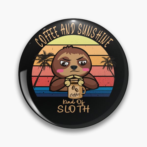 Item preview, Coffee and sunshine vintage sunset sloth designed and sold by TipTopTapo.
