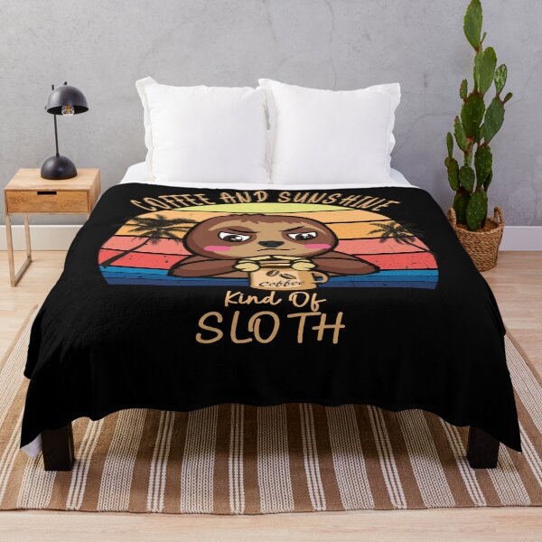 Item preview, Coffee and sunshine vintage sunset sloth designed and sold by TipTopTapo.