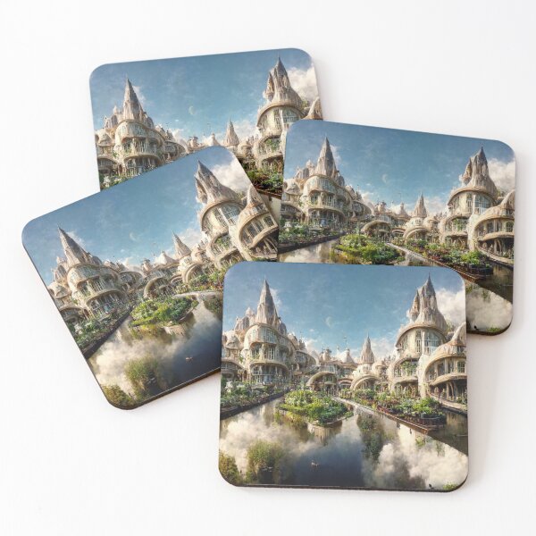 Item preview, Fantasy Riverside Elven Town 1 designed and sold by Styxiann.