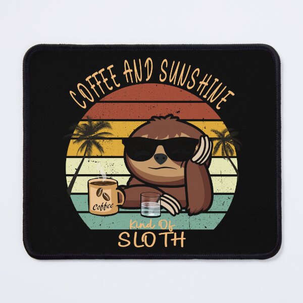 Item preview, Coffee and sunshine vintage sunset sloth designed and sold by TipTopTapo.