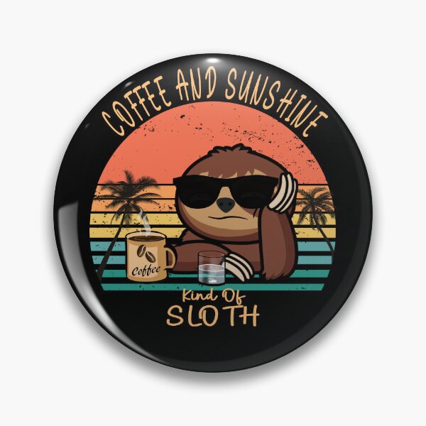Item preview, Coffee and sunshine vintage sunset sloth designed and sold by TipTopTapo.