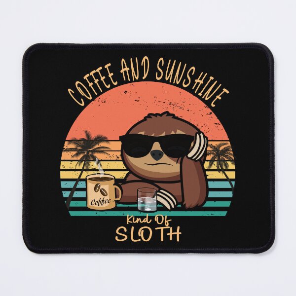 Item preview, Coffee and sunshine vintage sunset sloth designed and sold by TipTopTapo.