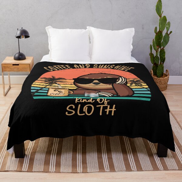 Item preview, Coffee and sunshine vintage sunset sloth designed and sold by TipTopTapo.