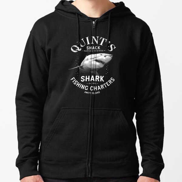 Quint's Shark Fishing Charters Zipped Hoodie