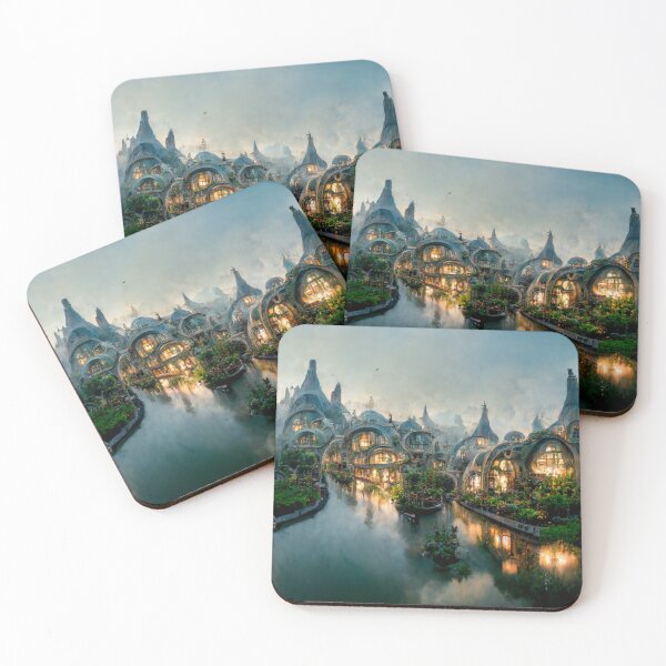 Item preview, Fantasy Riverside Elven Town 3 designed and sold by Styxiann.