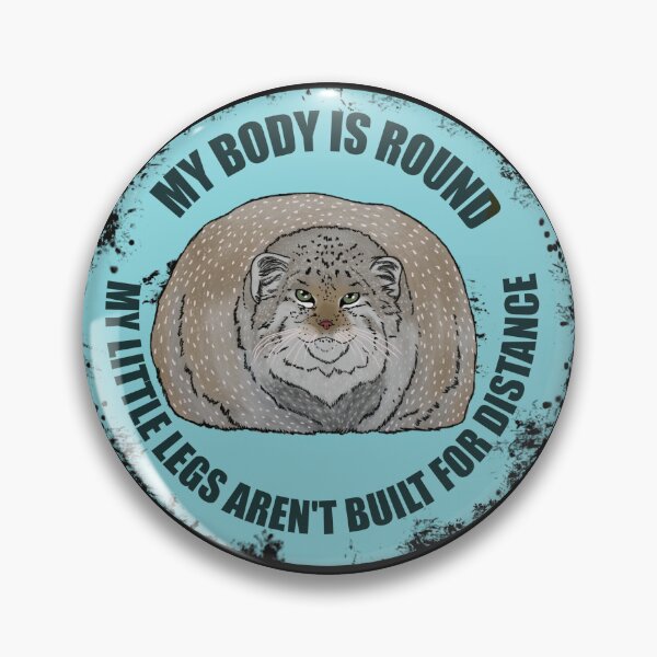 Item preview, Round Pallas Cat Ice Blue designed and sold by Ashley Gagnon.