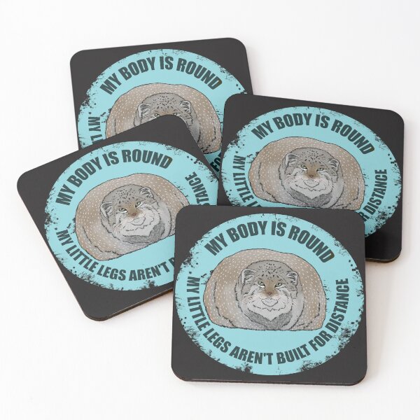 Item preview, Round Pallas Cat Ice Blue designed and sold by Ashley Gagnon.
